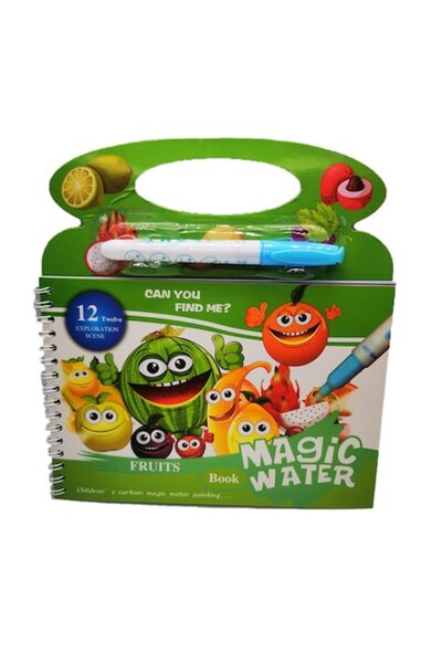 Vision XXI Carte de colorat cu apă, reutilizabilă, culori intense, 4 pagini, ...