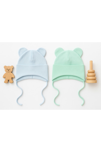 greenmoss bumbac 100% 2-pachete de berete pentru bebeluși