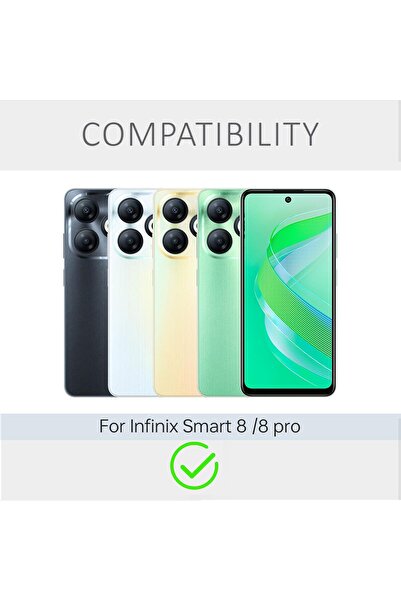 erorex Compatible With Infinix Smart 8 Pro Case Cover Silicone For Silky Soft Touch Full-Body Protective…