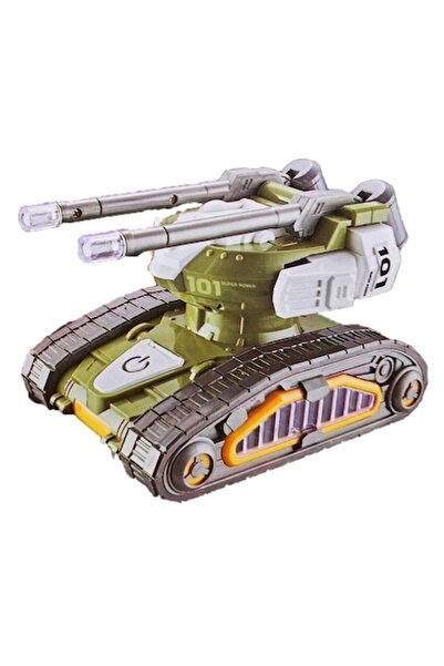 Vision XXI Tanc de jucărie 101 cu baterii, sunete, lumini, mișcare a turelei, design futurist, 18 cm,