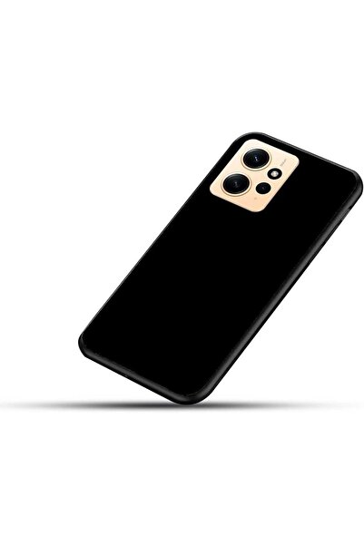 Generic Solid-color Protective Case with Soft Black Sides for Xiaomi Redmi Note 12 (4G) - Black - Polycarbon