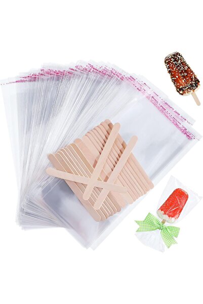 GOTA مجموعة من 300 عصا مصاصة وأكياس بلاستيكية ذاتية الغلق