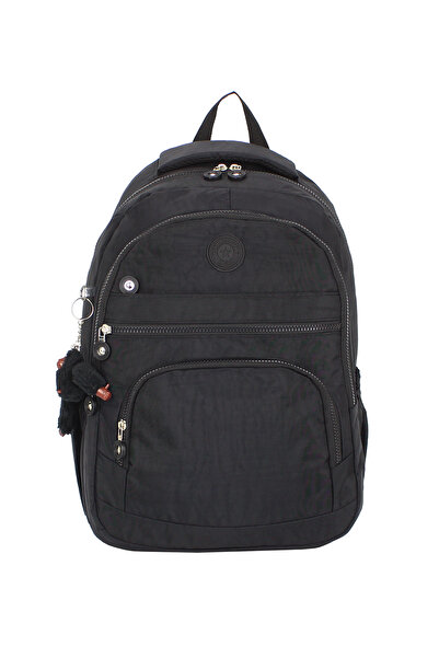 Dada Black School Bag with Side Pockets and Multiple Compartments