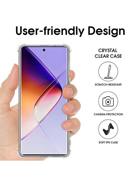erorex Compatible With Infinix Note 40 Pro Case Crystal Clear Anti-Scratch Shock Absorption For Infinix…