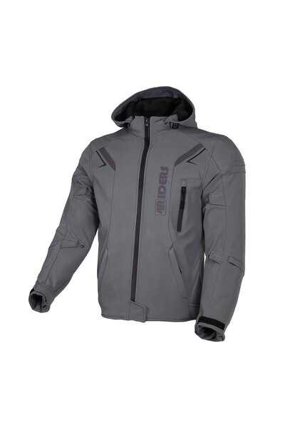 4Riders Rex Pro Korumalı Softshell Motosiklet Montu Gri
