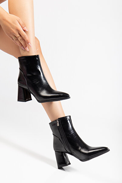 wolfcity Siyah Yanki Bot Sade Kadın Ayakkabı 9-9-0