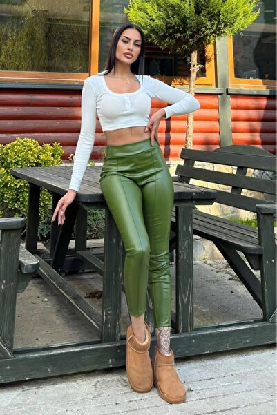 Pasaklı Giyim Women's Leggings Pants, Elastic Waist at Back, Stretchy 3655220