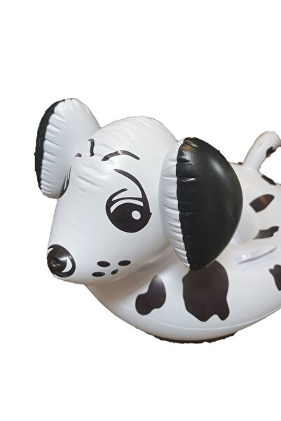 Vision XXI Inflatable Float Dog with Black Spots, Handle, and Support, 85x45x40cm, VisionXXI