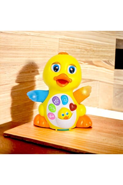 Picodino Rățușcă muzicală dansatoare, multicoloră, 15x10x20 cm, pentru copii de la 18 luni +, HOLA TOYS