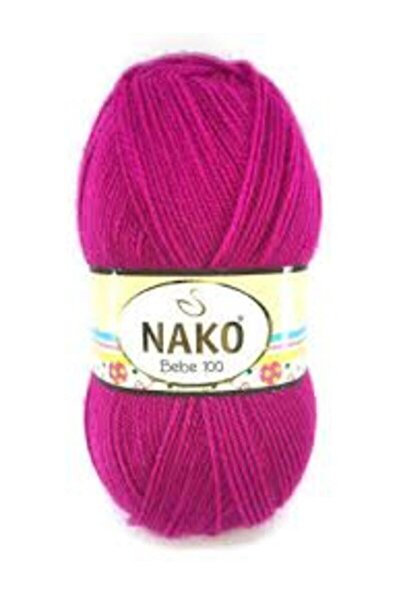 NAKO BEBE 100 Tüylenmeyen Örgü İpi 10888 Pembe