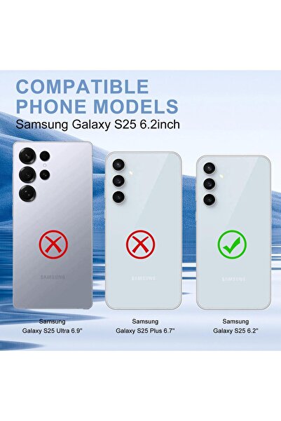 erorex Hybrid Clear Crystal Case Compatible With Samsung Galaxy S25 Tpu + Polycarbonate Technology,…