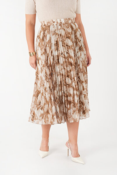 Guzella Plus Size Pleated Midi Skirt