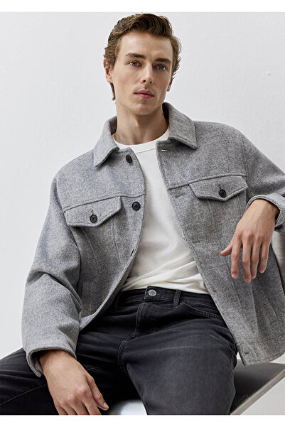 Mavi Men's Wool Blend Gray Jacket 0110600-80018