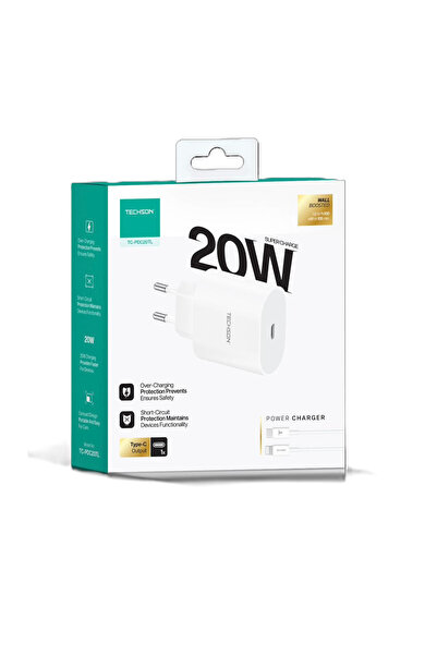 TECHSON Iphone Uyumlu Hızlı Şarj Aleti Adaptör+ Kablo 6 7 8 X 11 12 13 14 Pro...