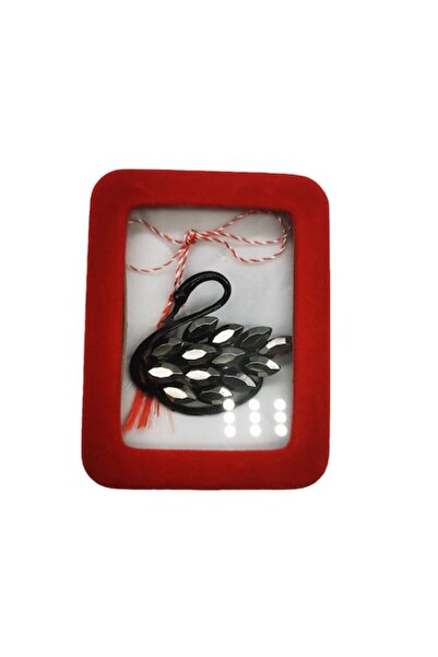 Vision XXI Martisor Brosa Mare in cutie de catifea rosie cu fereastra de stic...
