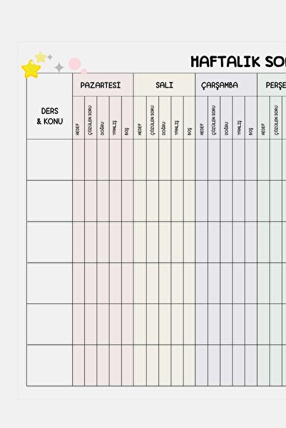 Pi Papers Planificator de urmărire a soluțiilor la întrebări YKS, LGS, KPSS, TYT, ALES – Hârtie inteligentă statică, fără adeziv