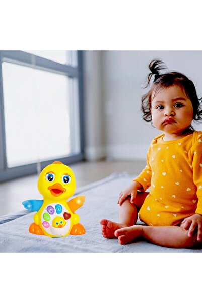 Picodino Rățușcă muzicală dansatoare, multicoloră, 15x10x20 cm, pentru copii de la 18 luni +, HOLA TOYS