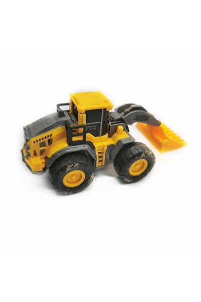 Vision XXI Buldo-Excavator de jucarie din plastic cu graifer, 12cm,