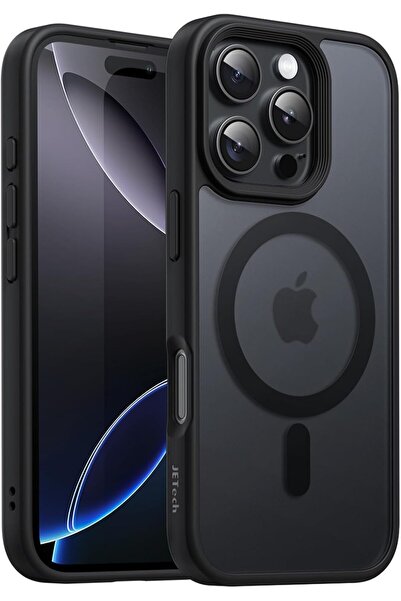 JETech جراب مغناطيسي لهاتف iPhone 16 Pro مقاس 6.3 بوصة (أسود)
