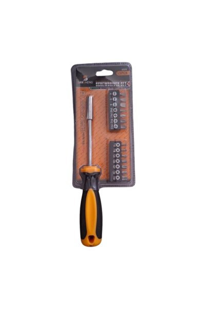 Vision XXI Set Screwdriver and Bits, 15 Pieces,