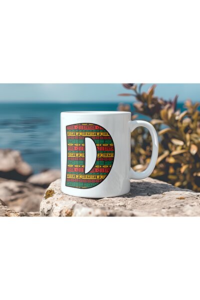 Beramussa كوب بنمط عرقي على شكل حرف D - كوب قهوة وشاي على الطراز الأفريقي - ه...