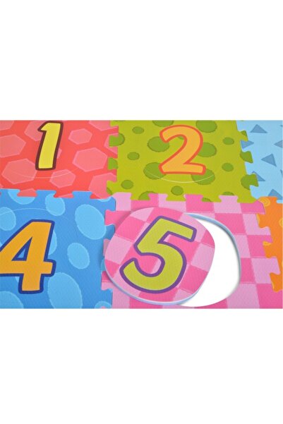 Moni Toys Puzzle moale cu numere din spumă EVA - 9 piese mari, 31x31 cm, antiderapant, multicolor