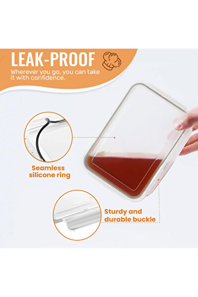 Generic Food Storage Containers with Lids, Plastic Food Containers with Lids, Leak Proof