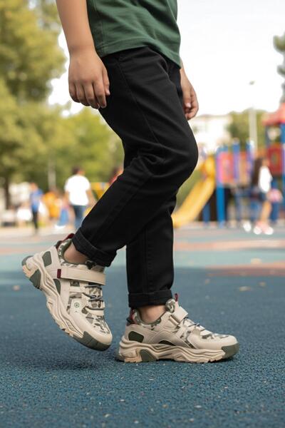 WALKWAY 2021 F Cream-Khaki-Burgundy Seasonal Children's Sports Shoes