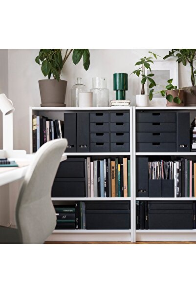 IKEA FJÄDERHARV Mini Chest with 2 Drawers, Anthracite, 16x25 cm