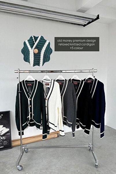 HAFKAGİYİM Ecru Premium Design Relaxed Knitted Cardigan