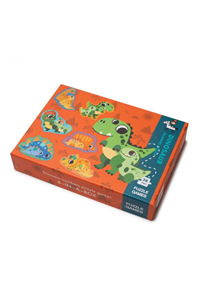 Nurio Puzzle din lemn în cutie - Dinozauri -