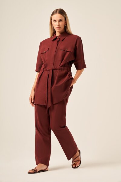 FTZ WOMEN Costum de in pentru femei Roșu Claret 31196