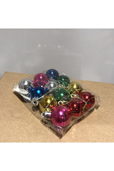 PASTAHÜMA YILBAŞI ÇAM AĞACI SÜSÜ 12 Lİ CİCİ TOP 4 CM