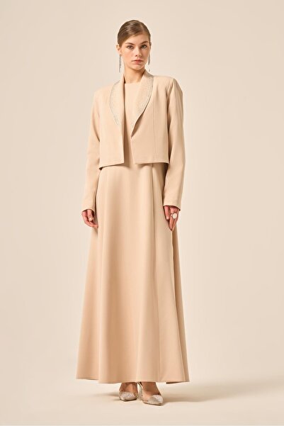 FTZ WOMEN Women's Jacket Dress Set Beige 31210