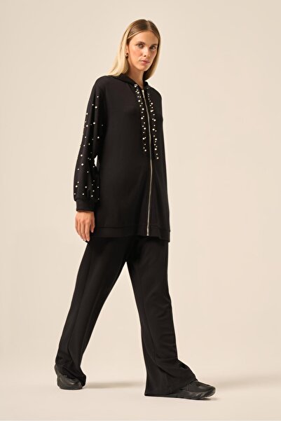 FTZ WOMEN Women's Pearl Detailed Trouser Suit Black 31224