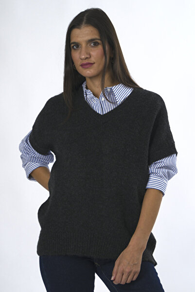 ABBRA Γυναικείο πουλόβερ με λαιμόκοψη σε σχήμα V