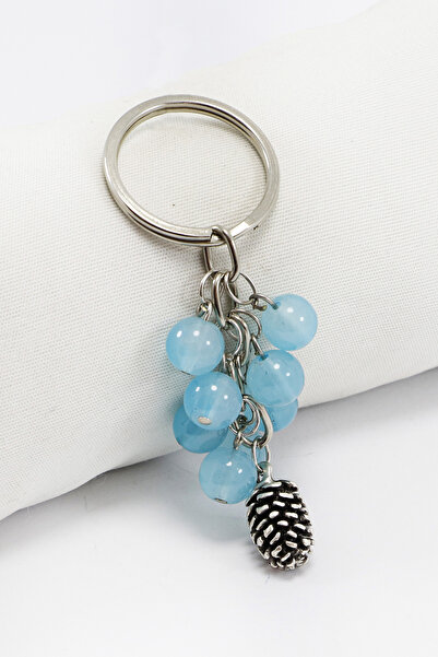 biuti Breloc cu figurină de con de apatit în formă de ciorchine, de culoare t...