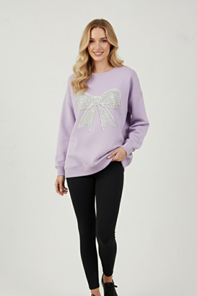 UNCİA OUTDOORS Kurdele Printed Women's Sweatshirt Trend Oversized Model