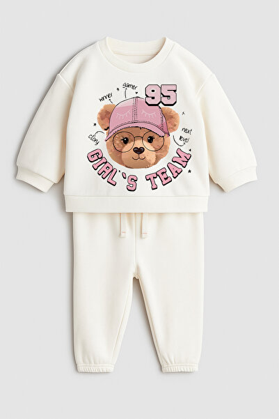 MYADA Premium Organic Girl's Team Printed Top and Bottom Set 24460