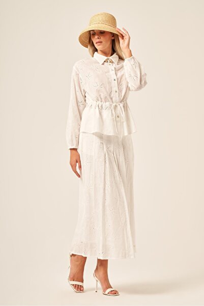 FTZ WOMEN Γυναικείο Σετ Φούστας Μπροντέ Φύλλο 31192