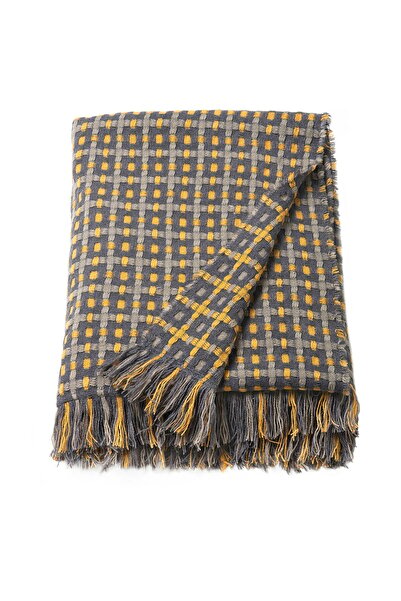 IKEA FLIKBRUNÖRT Throw, check pattern, 130 x 170 cm