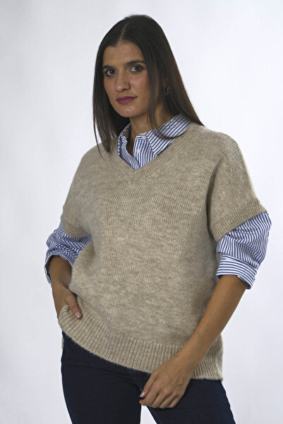 ABBRA Women's V-Neck Sweater