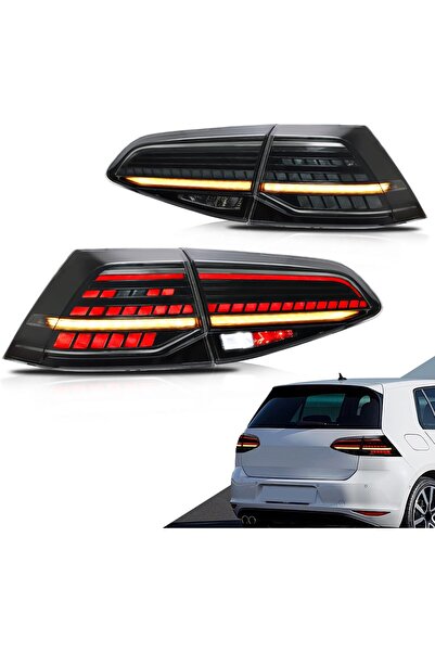X POWER TUNİNG VW GOLF 7 2014-GOLF 7.5 DİZAYN FÜME SMOKE LEDLİ ARKA STOP