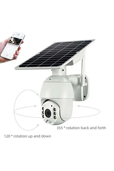JORDAN Wireless Surveillance Camera with Solar Panel, 1080p, WiFi, 355°, IR