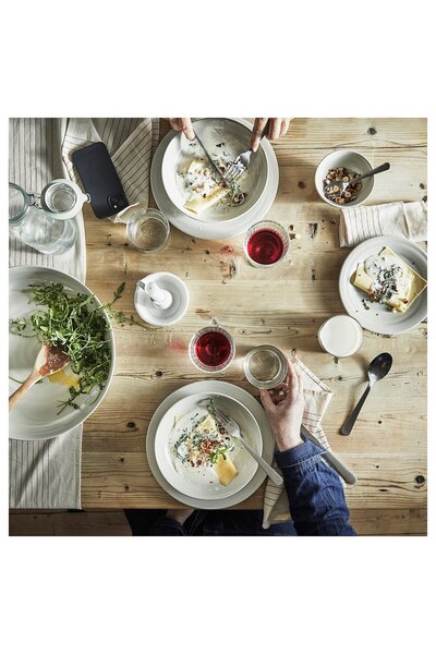 IKEA SANDSKÄDDA Side plate, light grey-beige, 20 cm