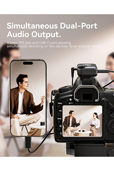 Fipka Hollyland Lark M2S Ultimate Combo Wireless Lavalier Microphone for iPhone/Camera/Android/PC