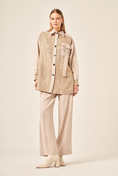 FTZ WOMEN Women's Mesh Detail Double Set Stone 31204