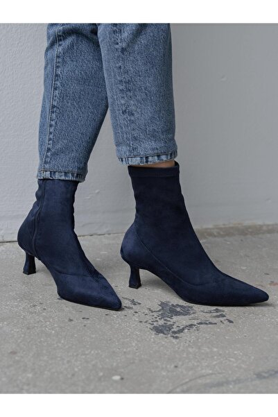 ECENİN BUTİĞİ Bobby Streç Lacivert Süet Bot