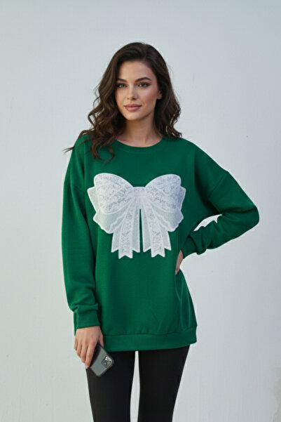 KOZİA OUTDOORS Hanorac de damă cu dantelă și model cu panglici, pentru o eleg...