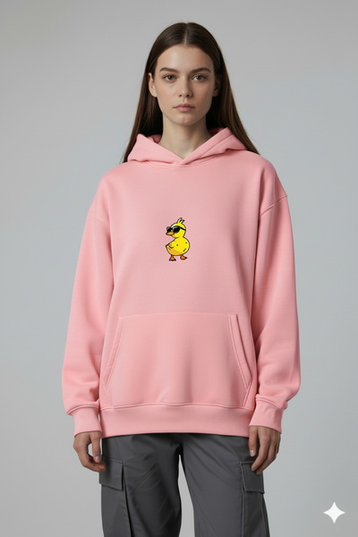 LORVEX Супер готино унисекс суитшърт с принт на патица